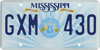MS license plate GXM430