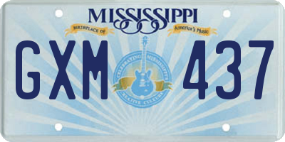 MS license plate GXM437
