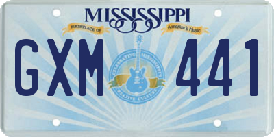 MS license plate GXM441