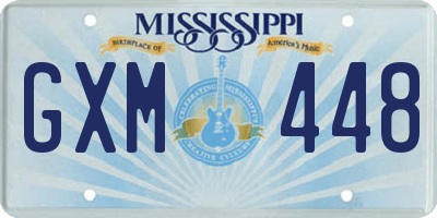 MS license plate GXM448