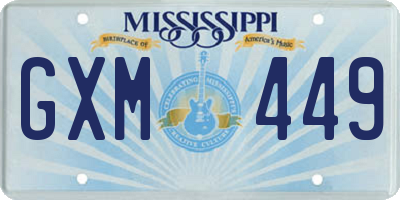 MS license plate GXM449