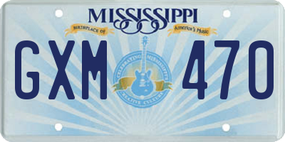 MS license plate GXM470