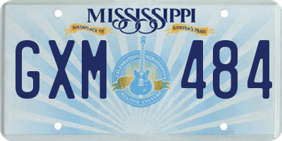 MS license plate GXM484