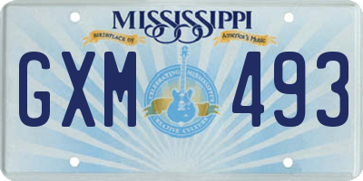 MS license plate GXM493