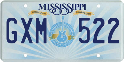 MS license plate GXM522