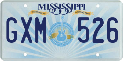 MS license plate GXM526