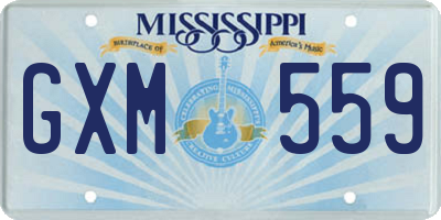 MS license plate GXM559