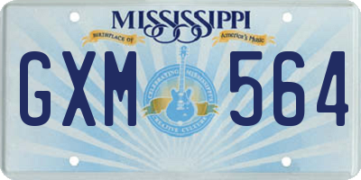 MS license plate GXM564