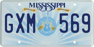 MS license plate GXM569