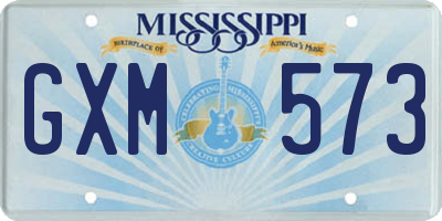 MS license plate GXM573