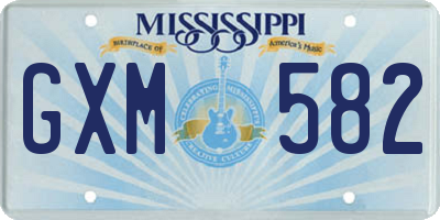 MS license plate GXM582