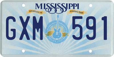 MS license plate GXM591