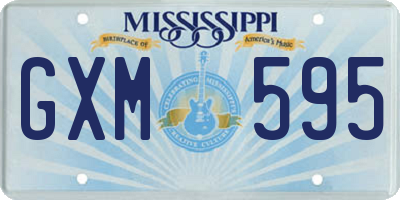 MS license plate GXM595