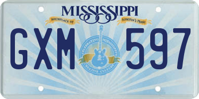 MS license plate GXM597