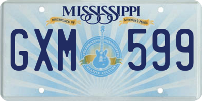 MS license plate GXM599
