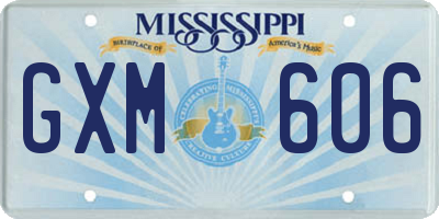 MS license plate GXM606