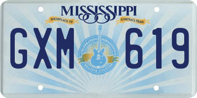MS license plate GXM619