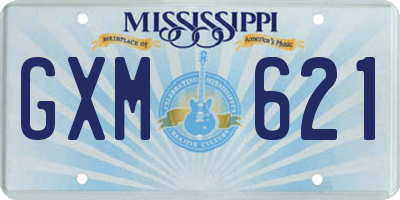 MS license plate GXM621
