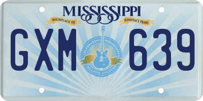 MS license plate GXM639