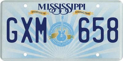 MS license plate GXM658