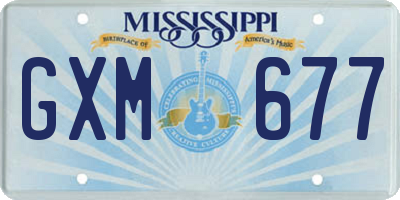 MS license plate GXM677