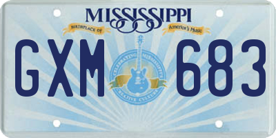 MS license plate GXM683