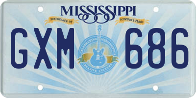 MS license plate GXM686