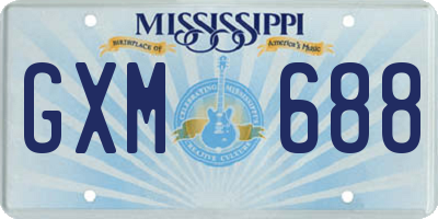 MS license plate GXM688