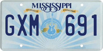 MS license plate GXM691