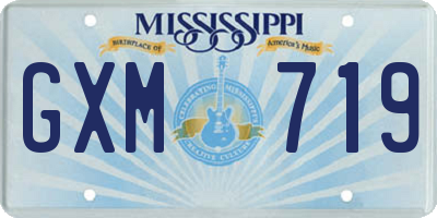 MS license plate GXM719