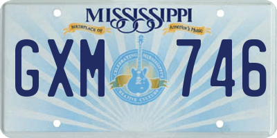 MS license plate GXM746