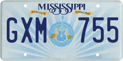 MS license plate GXM755