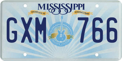 MS license plate GXM766