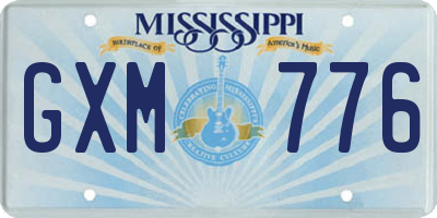 MS license plate GXM776