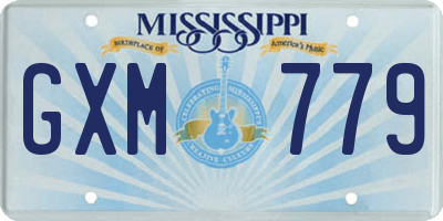 MS license plate GXM779