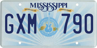 MS license plate GXM790