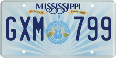 MS license plate GXM799