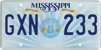 MS license plate GXN233