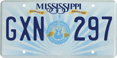 MS license plate GXN297