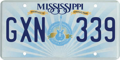 MS license plate GXN339