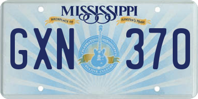 MS license plate GXN370