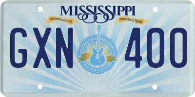 MS license plate GXN400
