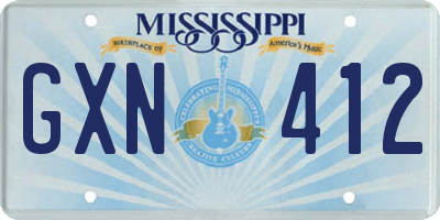 MS license plate GXN412