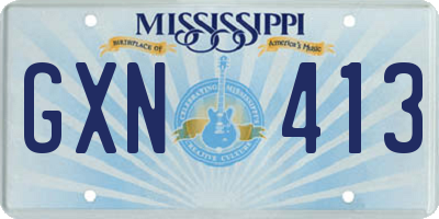MS license plate GXN413