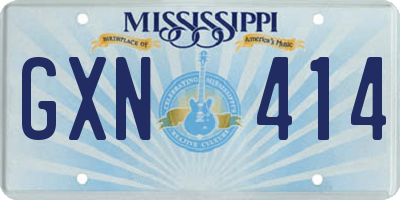 MS license plate GXN414