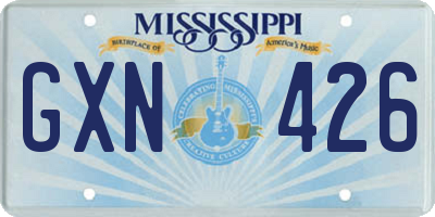 MS license plate GXN426