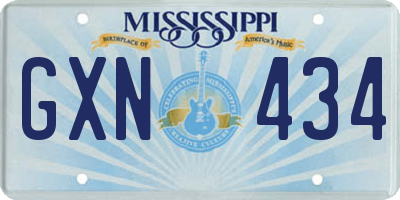 MS license plate GXN434