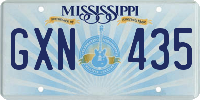 MS license plate GXN435