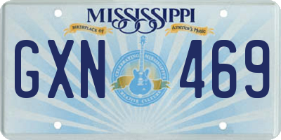 MS license plate GXN469