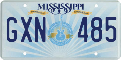 MS license plate GXN485